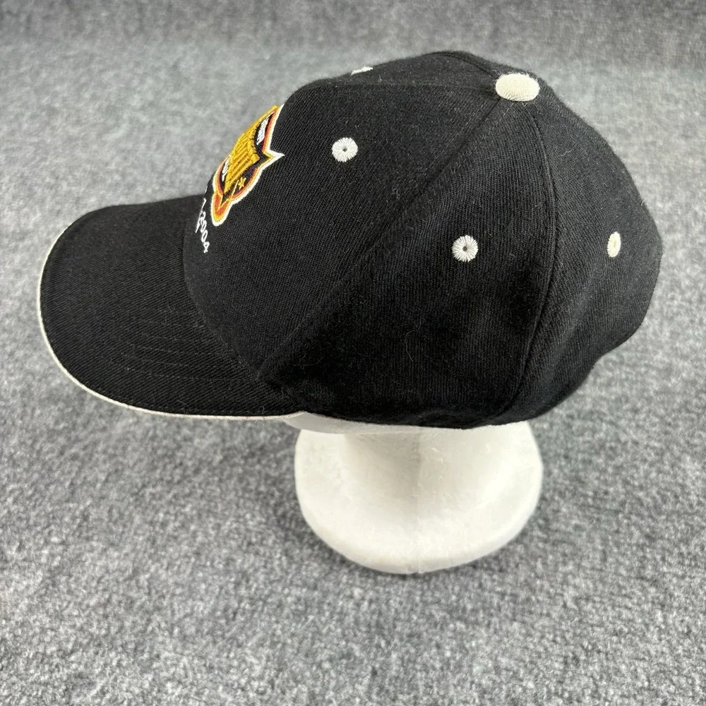 Vintage NFL Super Bowl XXXVIII Hat Black Houston 2004 Strapback Football Cap Y2K